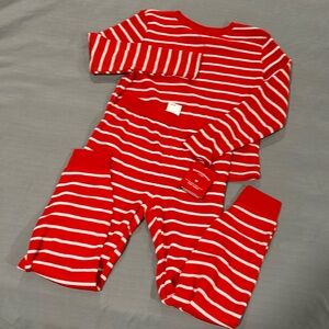 Kids wondershop red white striped pjs NWT size 8